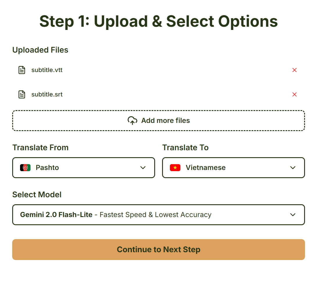 AI Subtitle Translator Tool